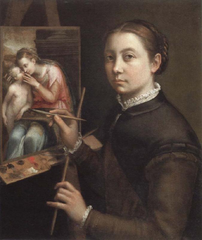 Sofonisba Anguissola self portrait at the easel oil painting image